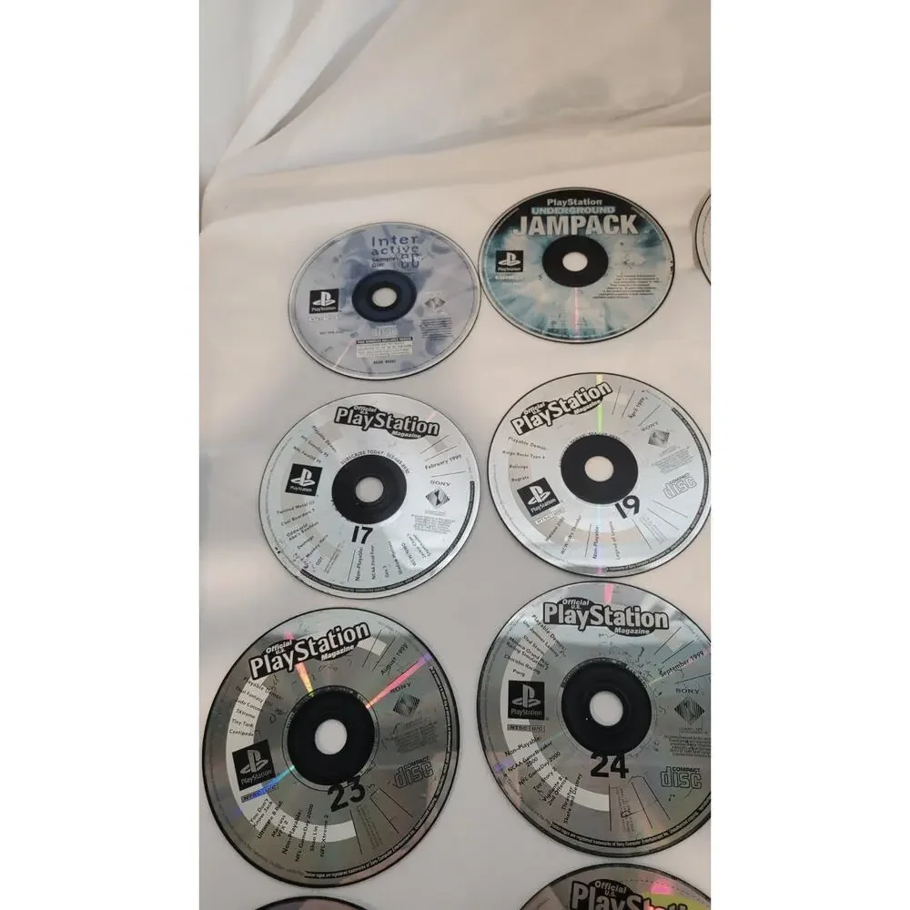 26 PS1 Demo Disc Lot Official PlayStation Magazine Jampack Sampler OPM Untested